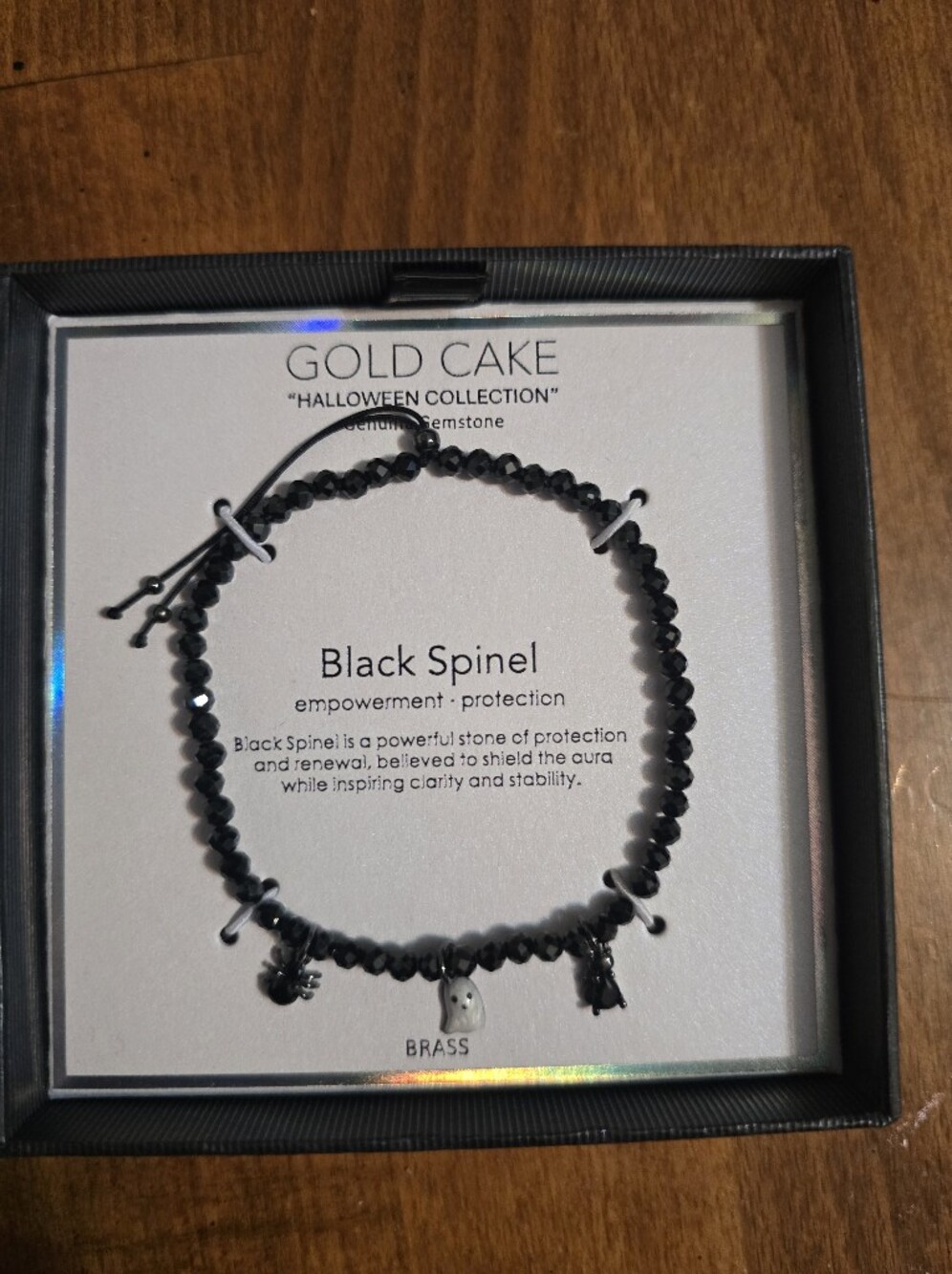 Black Spinel Beaded Bracelet - Black